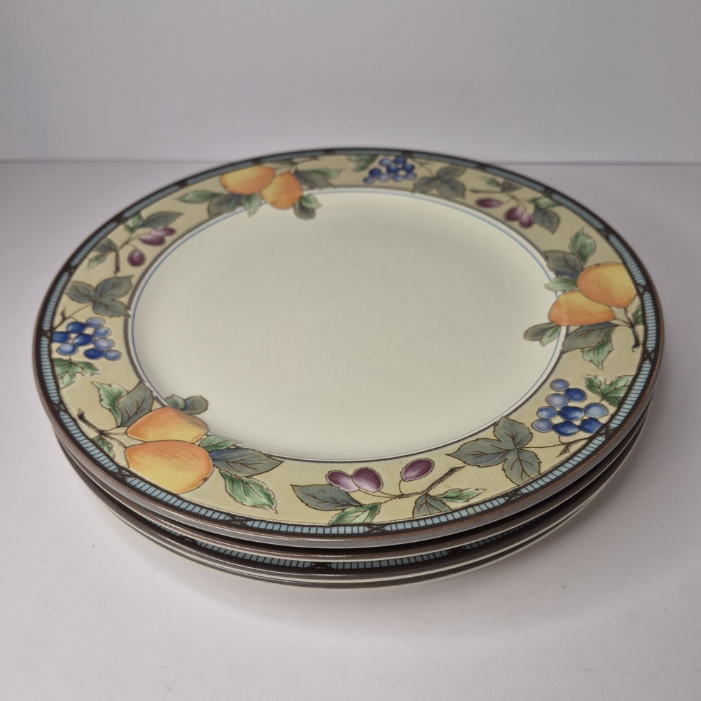 Mikasa Intaglio Garden Harvest 11" Dinner Plates Set Of 4 CAC29